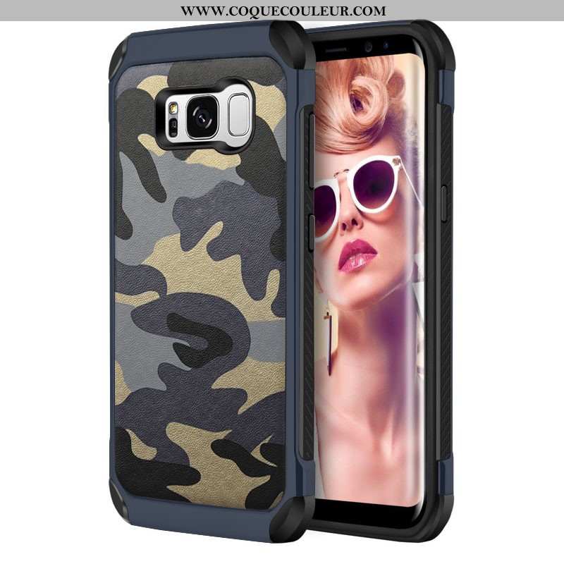 Étui Samsung Galaxy S8+ Personnalité Silicone Camouflage, Coque Samsung Galaxy S8+ Tendance Tout Com