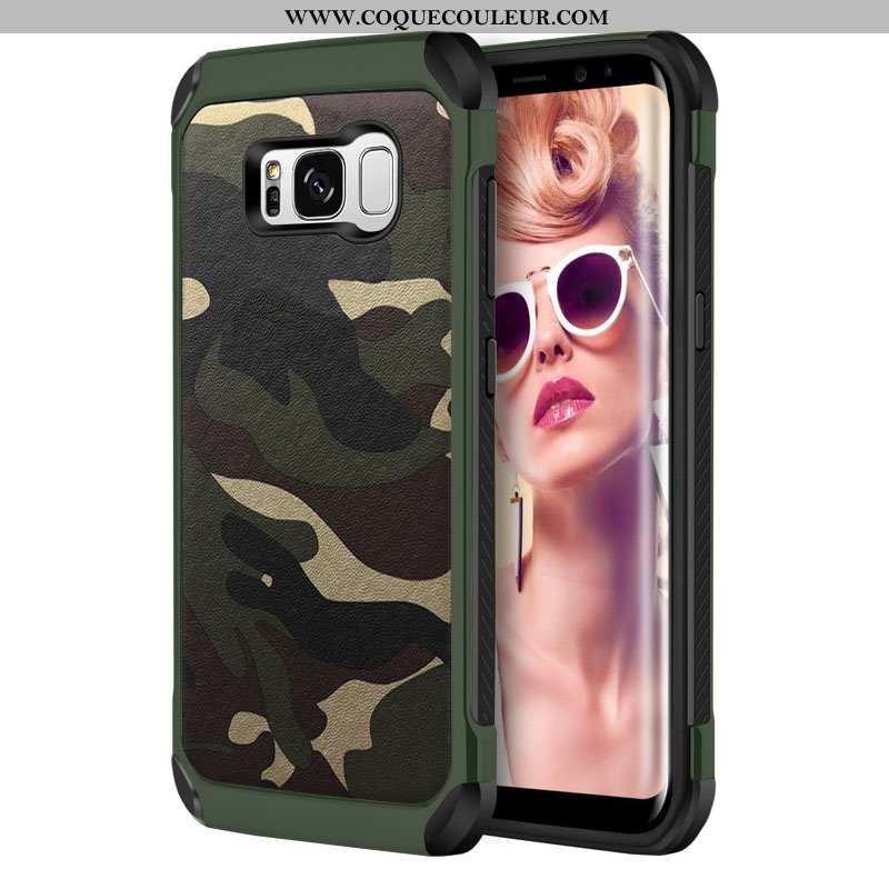 Étui Samsung Galaxy S8+ Personnalité Silicone Camouflage, Coque Samsung Galaxy S8+ Tendance Tout Com