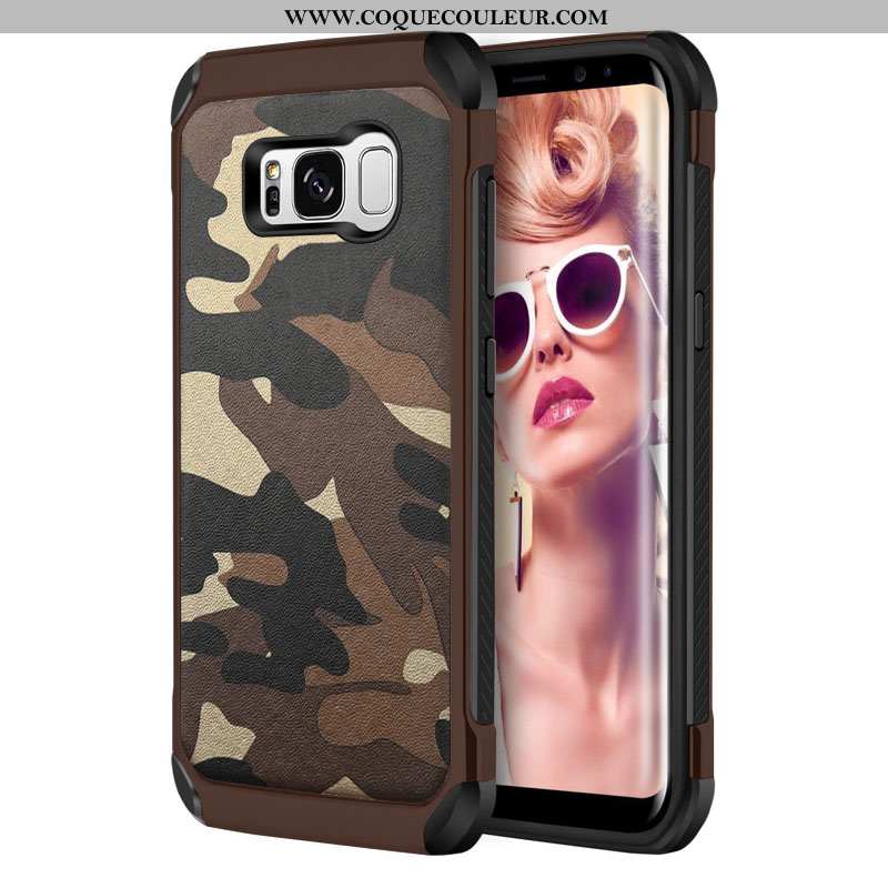 Étui Samsung Galaxy S8+ Personnalité Silicone Camouflage, Coque Samsung Galaxy S8+ Tendance Tout Com