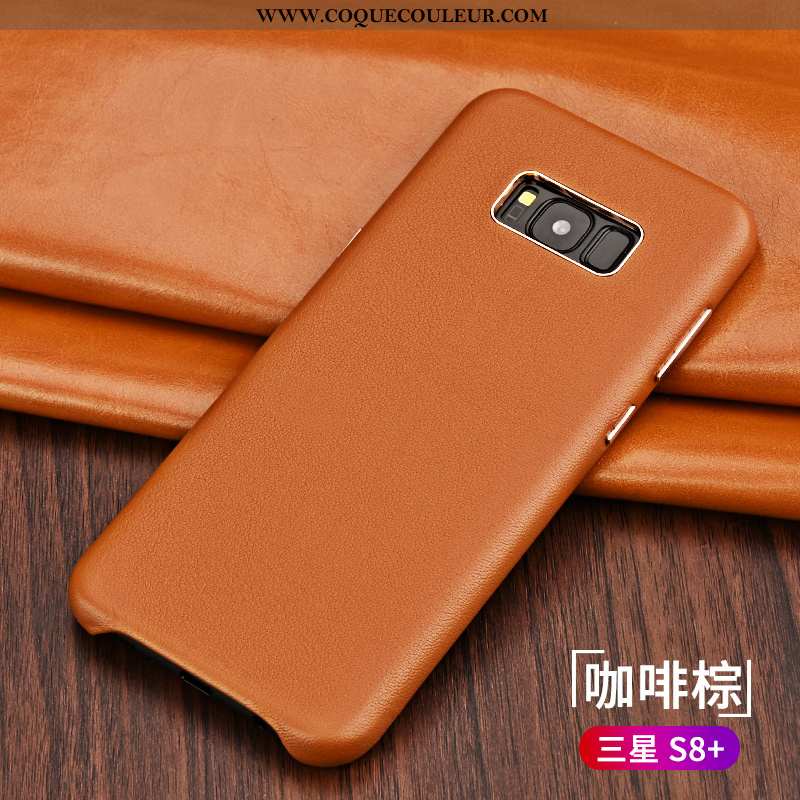 Étui Samsung Galaxy S8+ Protection Nouveau Téléphone Portable, Coque Samsung Galaxy S8+ Cuir Véritab