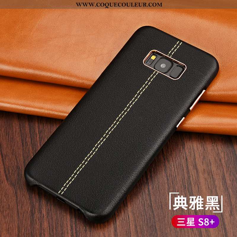 Étui Samsung Galaxy S8+ Protection Nouveau Téléphone Portable, Coque Samsung Galaxy S8+ Cuir Véritab