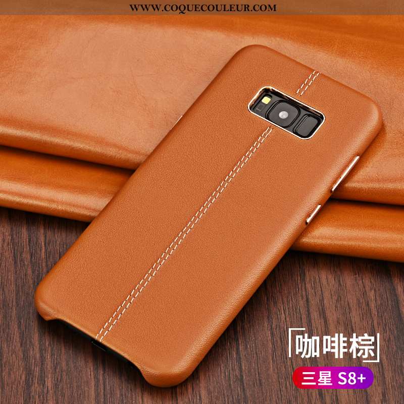 Étui Samsung Galaxy S8+ Protection Nouveau Téléphone Portable, Coque Samsung Galaxy S8+ Cuir Véritab