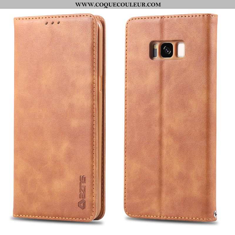 Coque Samsung Galaxy S8+ Protection Housse Business, Samsung Galaxy S8+ Cuir Incassable Khaki