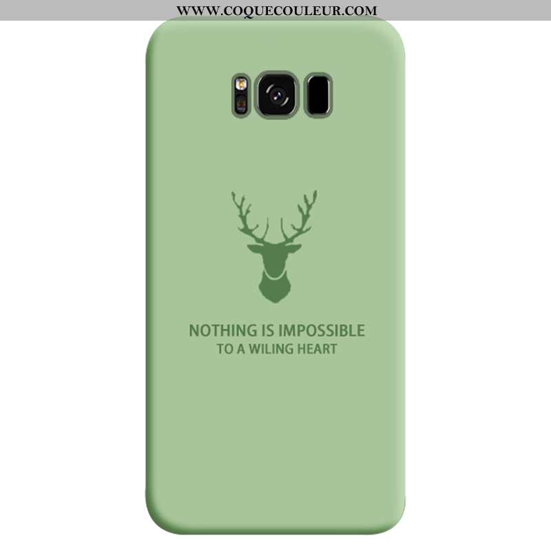 Coque Samsung Galaxy S8+ Personnalité Tendance, Housse Samsung Galaxy S8+ Créatif Fluide Doux Verte