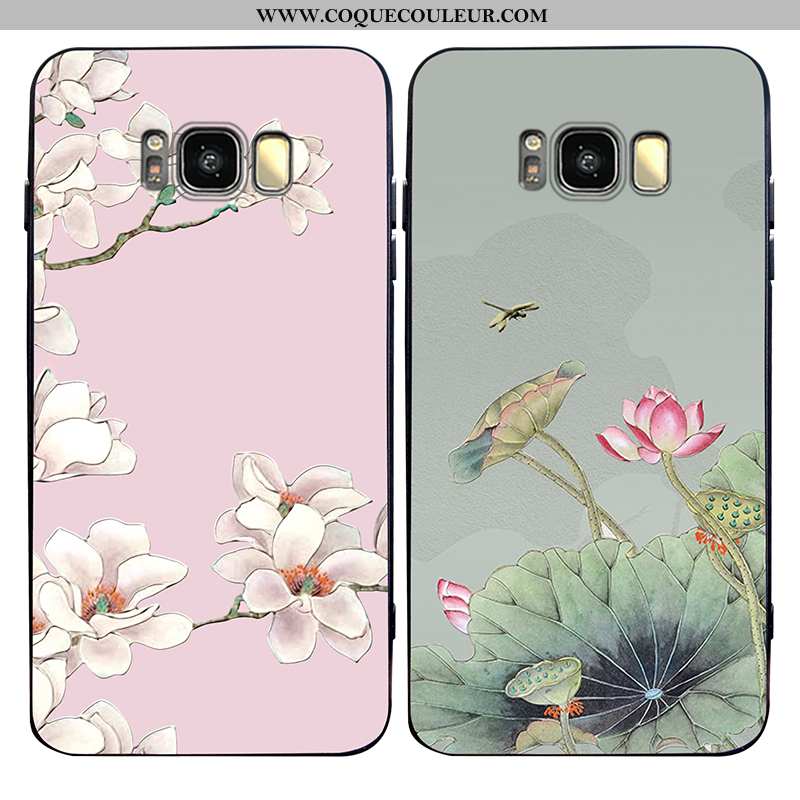 Étui Samsung Galaxy S8+ Tendance Téléphone Portable Fleur, Coque Samsung Galaxy S8+ Légère Style Chi