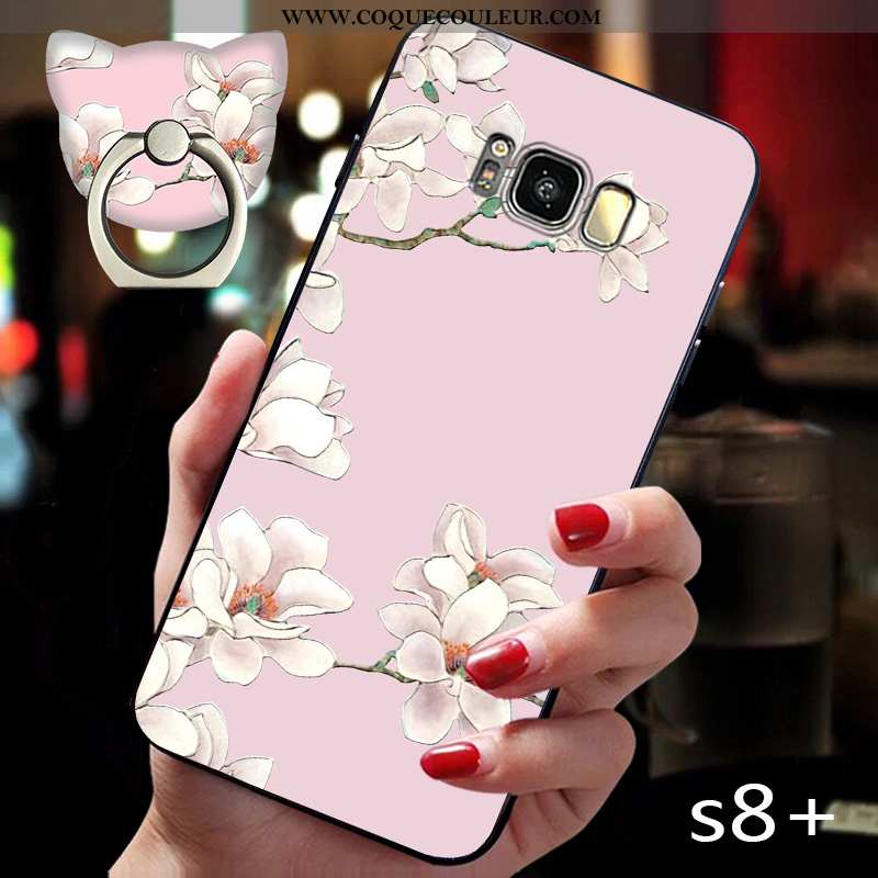 Étui Samsung Galaxy S8+ Tendance Téléphone Portable Fleur, Coque Samsung Galaxy S8+ Légère Style Chi