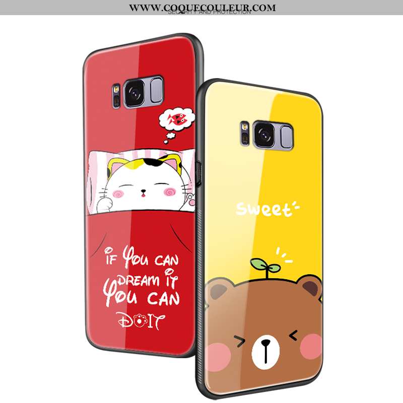 Étui Samsung Galaxy S8+ Tendance Dessin Animé, Coque Samsung Galaxy S8+ Protection Frais Jaune