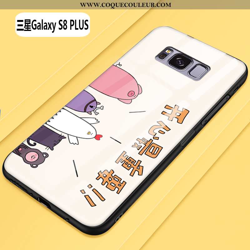 Étui Samsung Galaxy S8+ Tendance Dessin Animé, Coque Samsung Galaxy S8+ Protection Frais Jaune