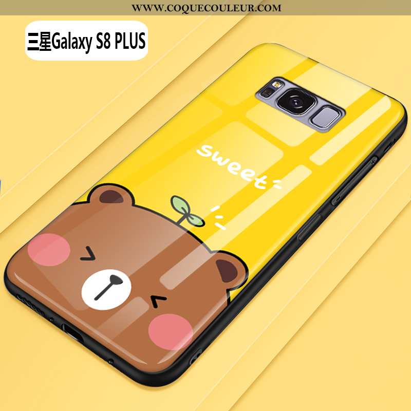 Étui Samsung Galaxy S8+ Tendance Dessin Animé, Coque Samsung Galaxy S8+ Protection Frais Jaune