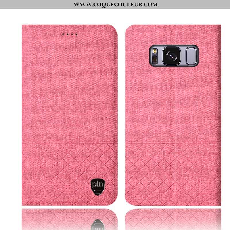 Coque Samsung Galaxy S8+ Cuir Housse Incassable, Samsung Galaxy S8+ Protection Étui Rose