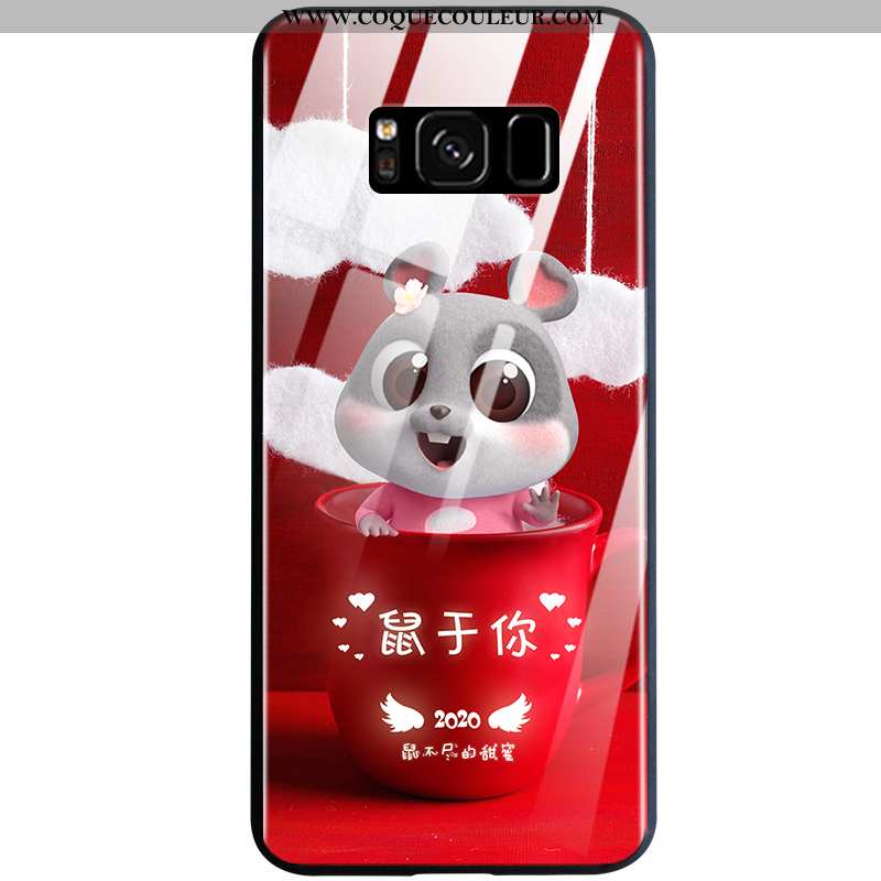 Étui Samsung Galaxy S8+ Silicone Rat Rouge, Coque Samsung Galaxy S8+ Protection Tout Compris Rouge