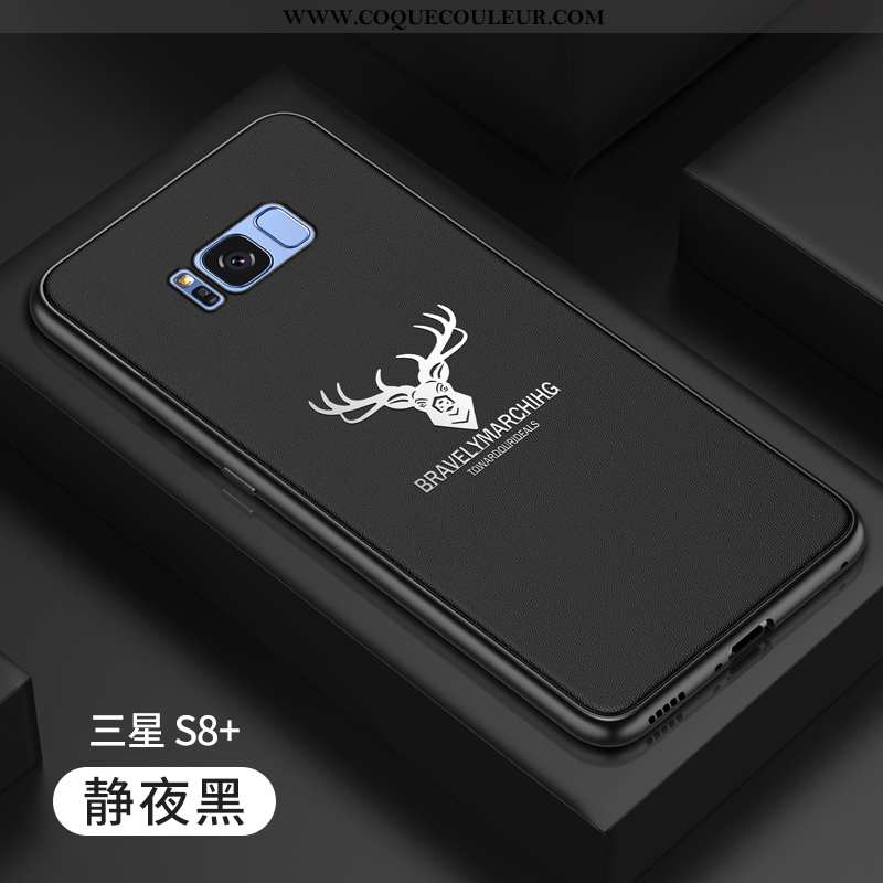 Housse Samsung Galaxy S8+ Fluide Doux Cuir Téléphone Portable, Étui Samsung Galaxy S8+ Silicone Tend