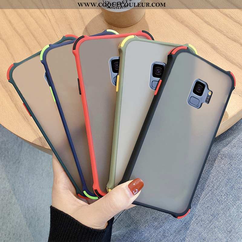 Coque Samsung Galaxy S9 Créatif Fluide Doux Délavé En Daim, Housse Samsung Galaxy S9 Tendance Noir