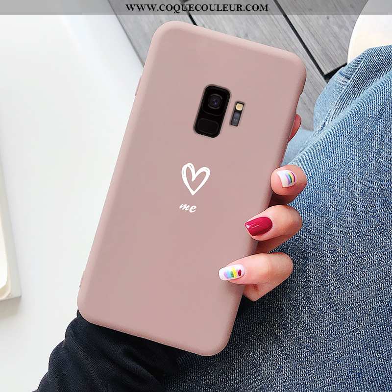 Housse Samsung Galaxy S9 Protection Vert Simple, Étui Samsung Galaxy S9 Personnalité Coque Verte