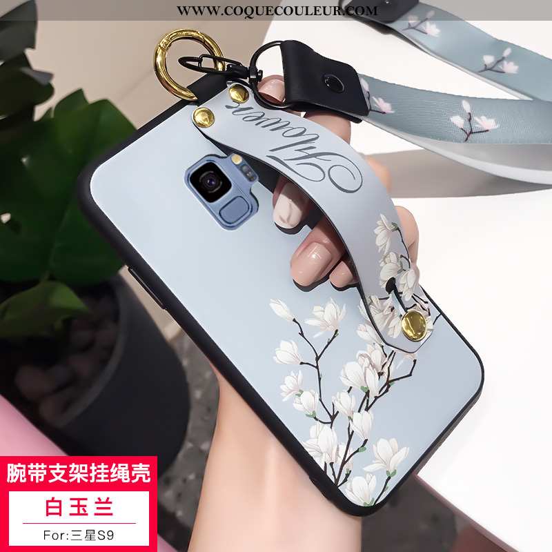 Housse Samsung Galaxy S9 Silicone Créatif Protection, Étui Samsung Galaxy S9 Mode Blanc Blanche