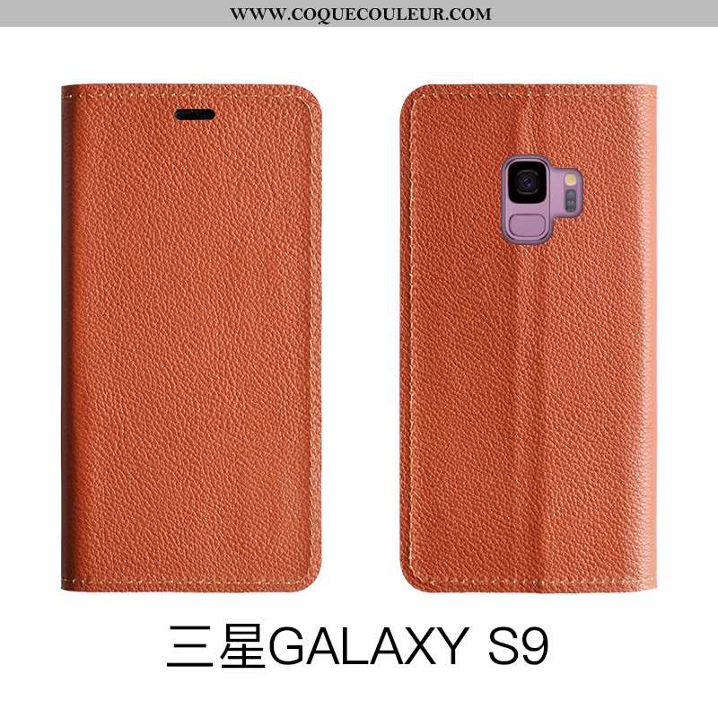 Coque Samsung Galaxy S9 Cuir Étoile Tout Compris, Housse Samsung Galaxy S9 Protection Étui Bleu