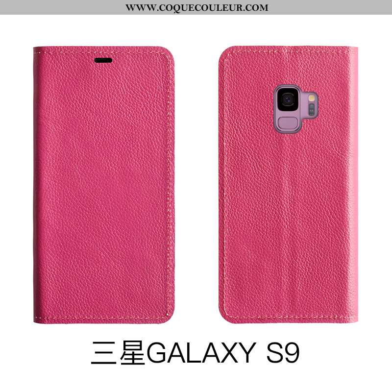Coque Samsung Galaxy S9 Cuir Étoile Tout Compris, Housse Samsung Galaxy S9 Protection Étui Bleu