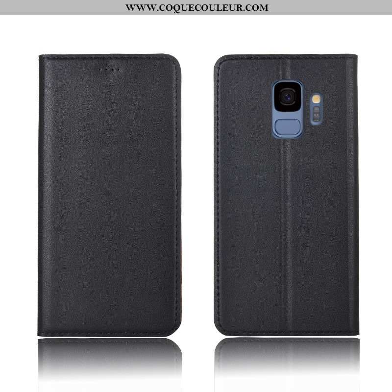 Étui Samsung Galaxy S9 Cuir Véritable Téléphone Portable Étui, Coque Samsung Galaxy S9 Cuir Silicone