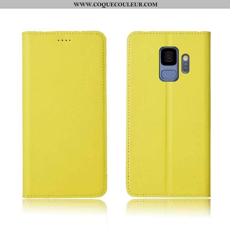 Étui Samsung Galaxy S9 Cuir Véritable Téléphone Portable Étui, Coque Samsung Galaxy S9 Cuir Silicone