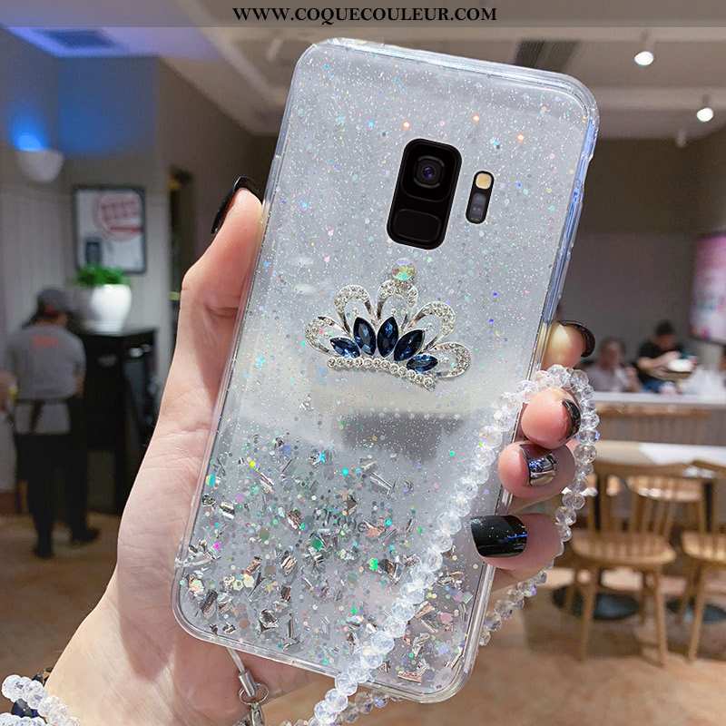 Housse Samsung Galaxy S9 Protection Mode Étui, Étui Samsung Galaxy S9 Incruster Strass Téléphone Por