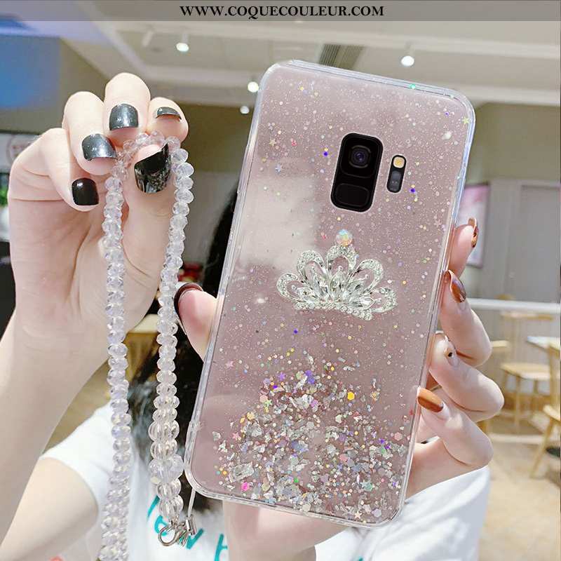 Housse Samsung Galaxy S9 Protection Mode Étui, Étui Samsung Galaxy S9 Incruster Strass Téléphone Por