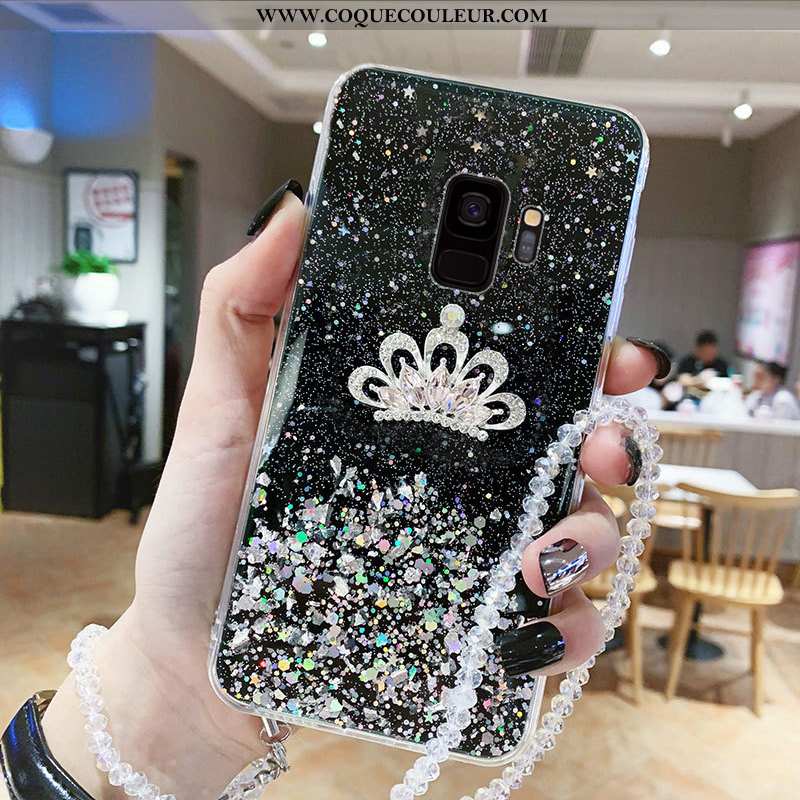 Housse Samsung Galaxy S9 Protection Mode Étui, Étui Samsung Galaxy S9 Incruster Strass Téléphone Por