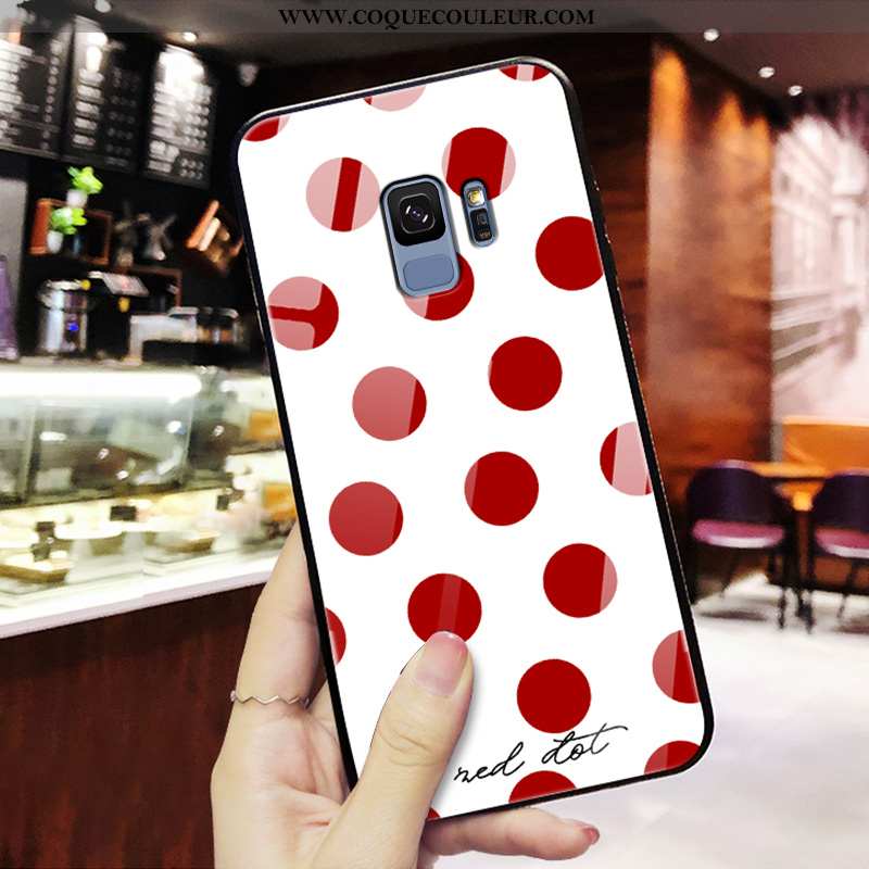 Étui Samsung Galaxy S9 Verre Téléphone Portable Miroir, Coque Samsung Galaxy S9 Personnalité Nouveau