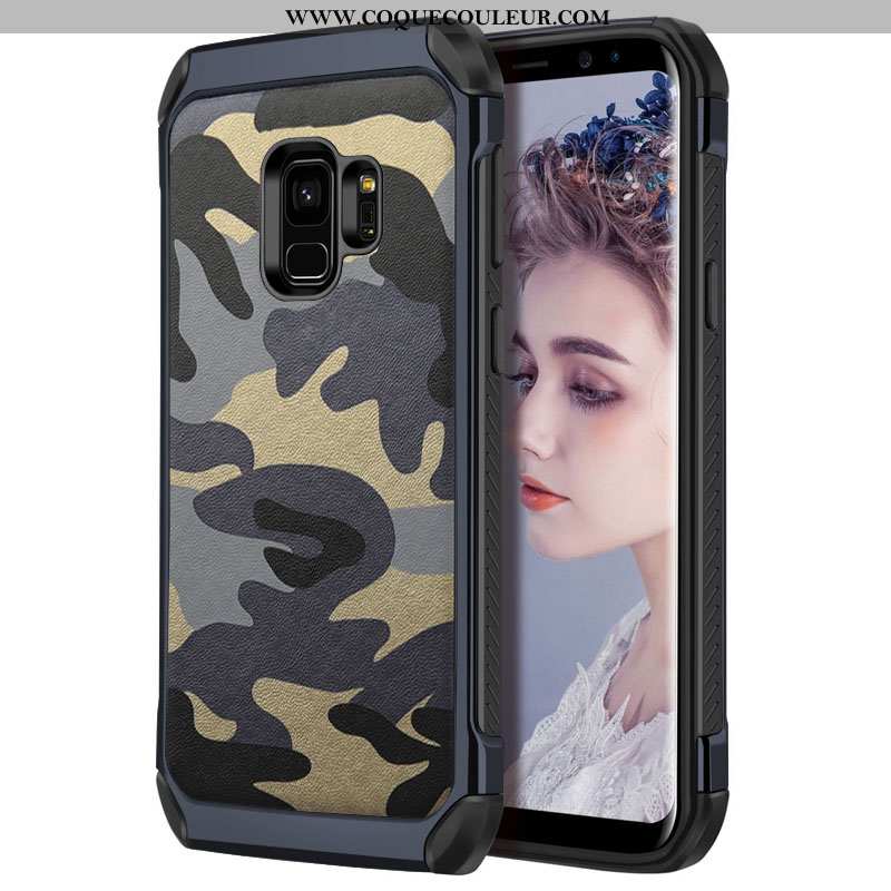 Étui Samsung Galaxy S9 Silicone Personnalité Coque, Coque Samsung Galaxy S9 Protection Khaki