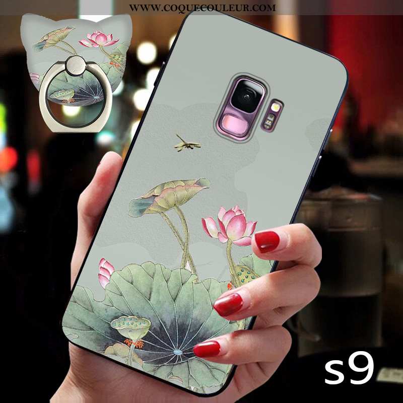 Étui Samsung Galaxy S9 Personnalité Ultra Téléphone Portable, Coque Samsung Galaxy S9 Créatif Anneau