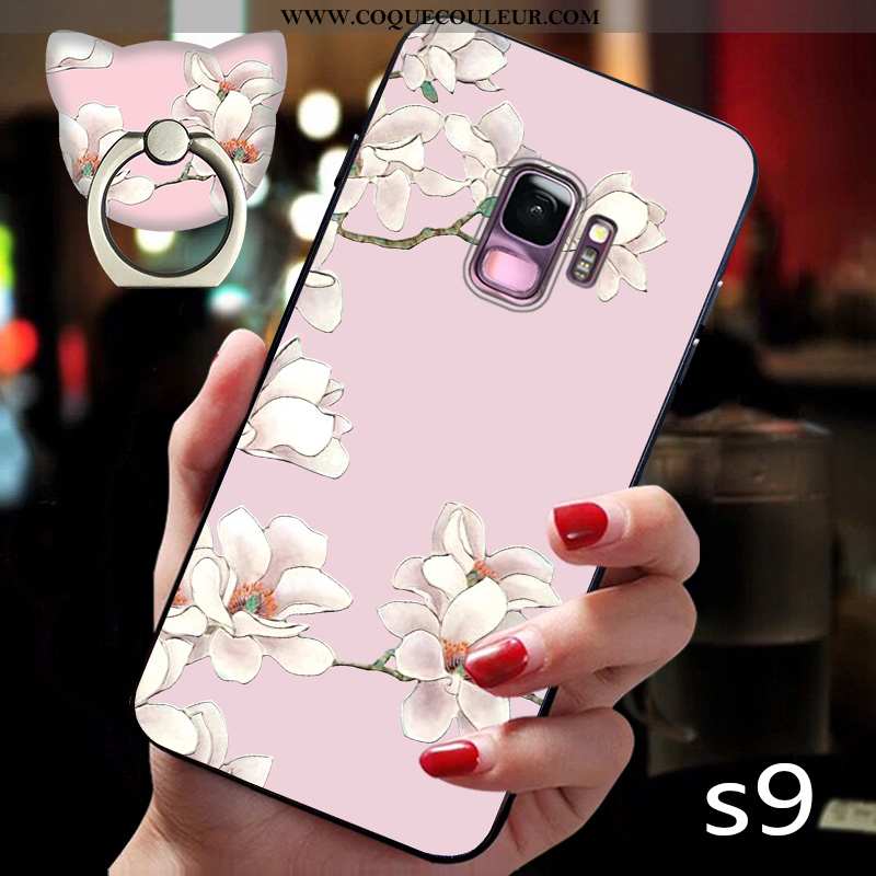 Étui Samsung Galaxy S9 Personnalité Ultra Téléphone Portable, Coque Samsung Galaxy S9 Créatif Anneau