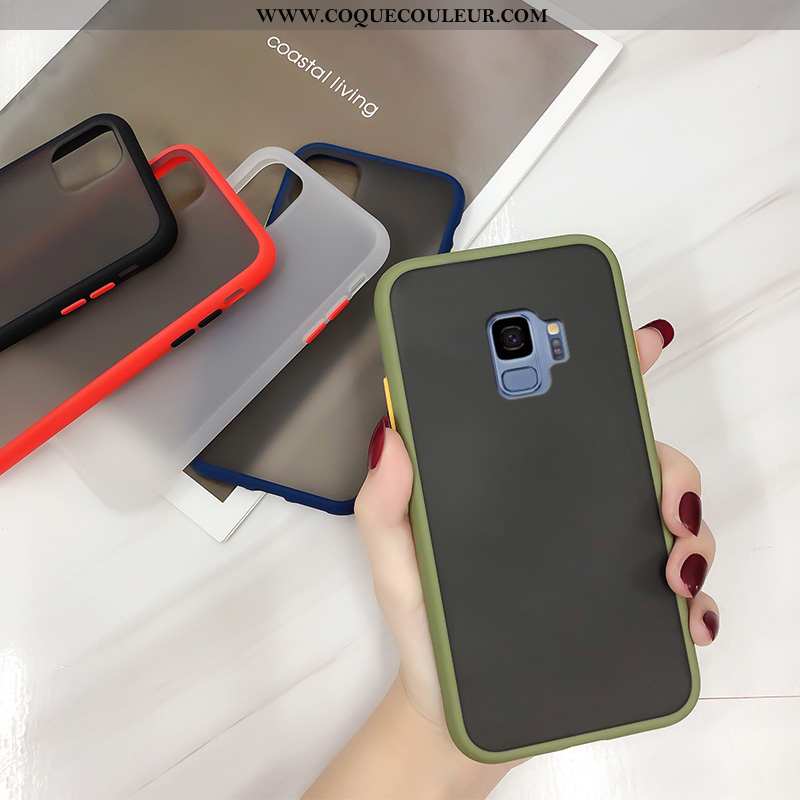 Étui Samsung Galaxy S9 Tendance Simple Incassable, Coque Samsung Galaxy S9 Protection Turquoise