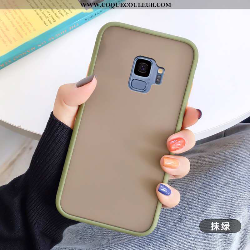 Étui Samsung Galaxy S9 Tendance Simple Incassable, Coque Samsung Galaxy S9 Protection Turquoise