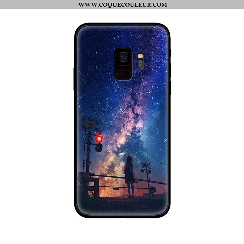 Housse Samsung Galaxy S9 Fluide Doux Étoile Protection, Étui Samsung Galaxy S9 Silicone Téléphone Po