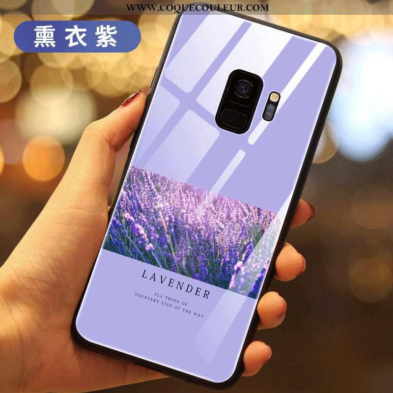 Coque Samsung Galaxy S9 Verre Étui Téléphone Portable, Housse Samsung Galaxy S9 Créatif Tout Compris