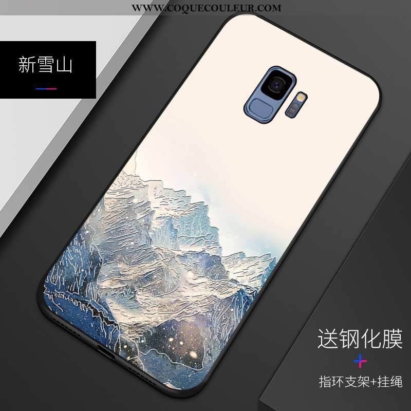 Housse Samsung Galaxy S9 Protection Silicone Étoile, Étui Samsung Galaxy S9 Délavé En Daim Fluide Do