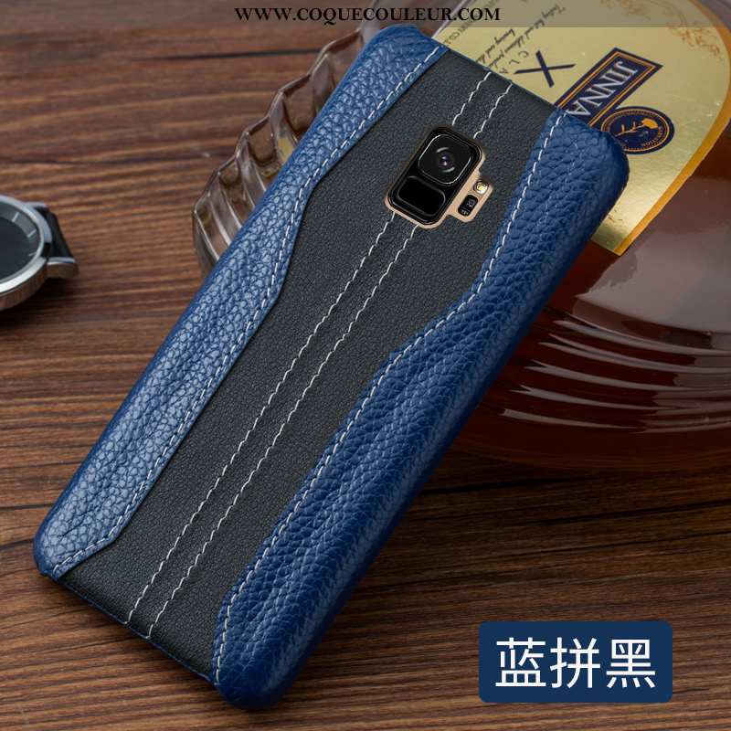 Étui Samsung Galaxy S9 Cuir Véritable Bovins Incassable, Coque Samsung Galaxy S9 Ultra Personnalité 