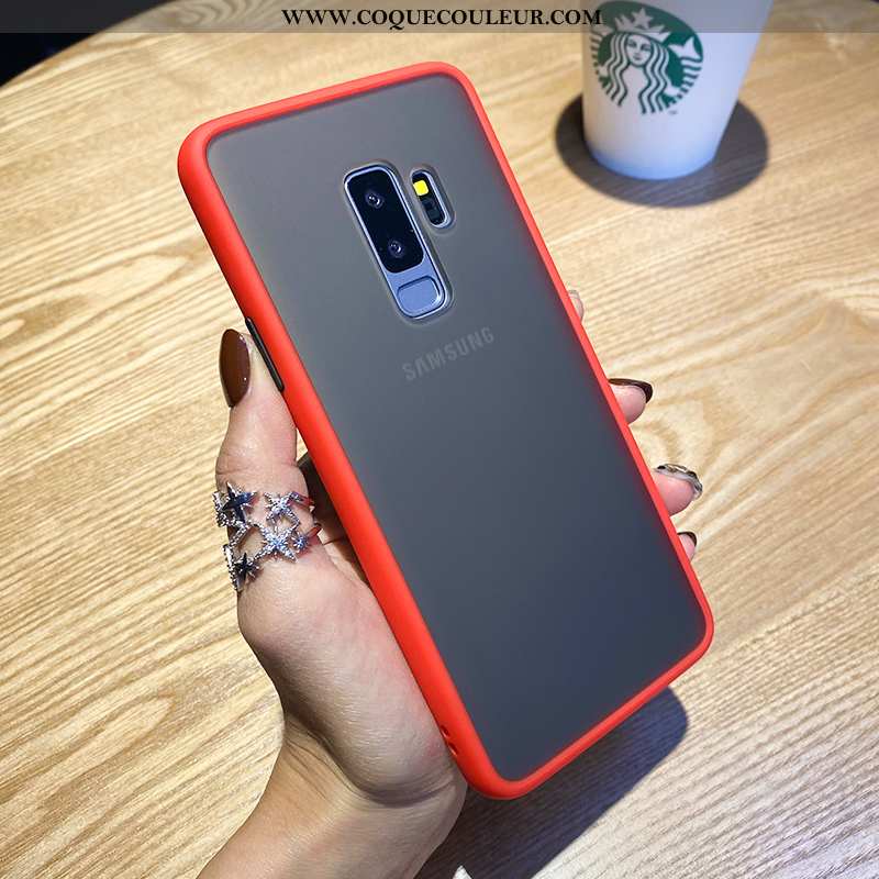 Housse Samsung Galaxy S9+ Créatif Étoile Incassable, Étui Samsung Galaxy S9+ Silicone Nouveau Rouge