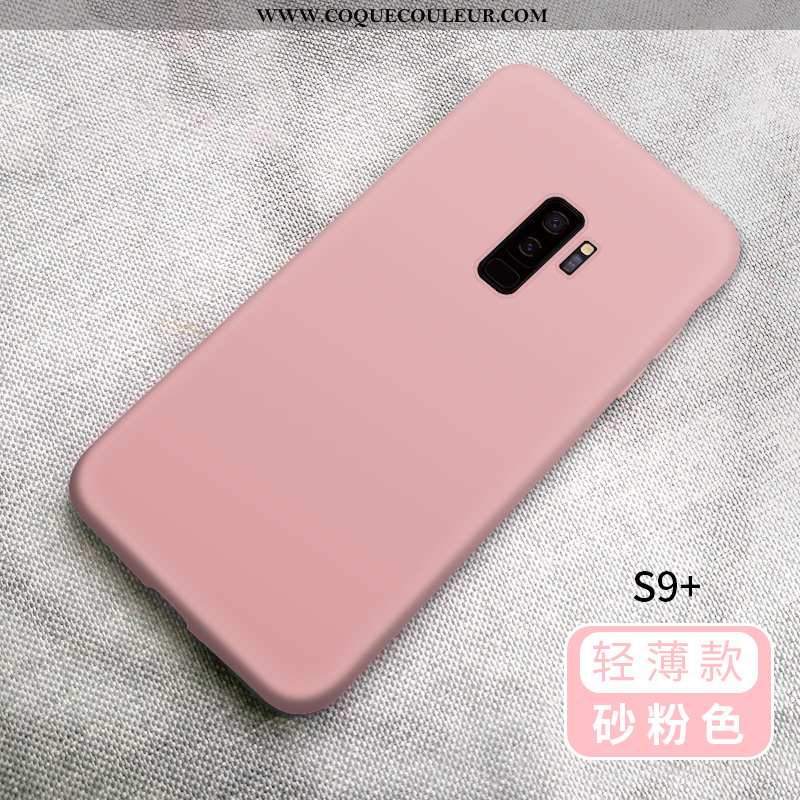 Coque Samsung Galaxy S9+ Silicone Étui Net Rouge, Housse Samsung Galaxy S9+ Protection Incassable Ve