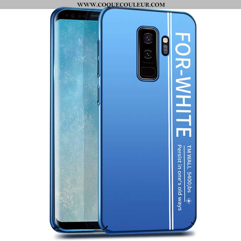 Étui Samsung Galaxy S9+ Délavé En Daim Coque, Coque Samsung Galaxy S9+ Personnalité Étoile Bleu