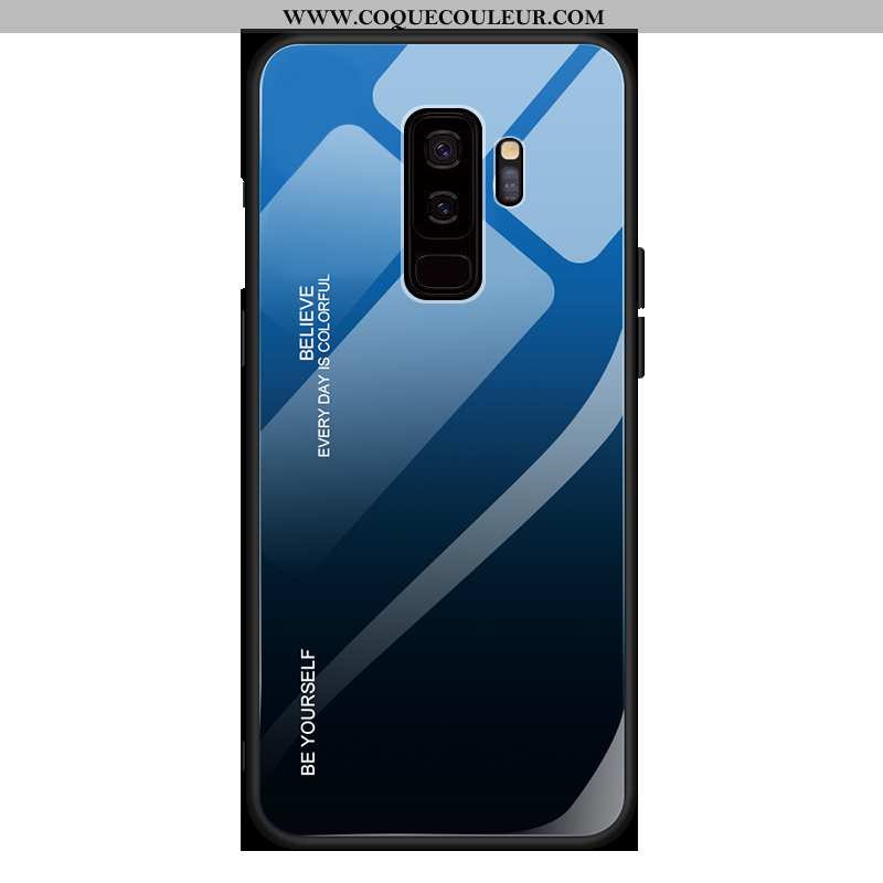 Coque Samsung Galaxy S9+ Légère Incassable Étui, Housse Samsung Galaxy S9+ Fluide Doux Bleu