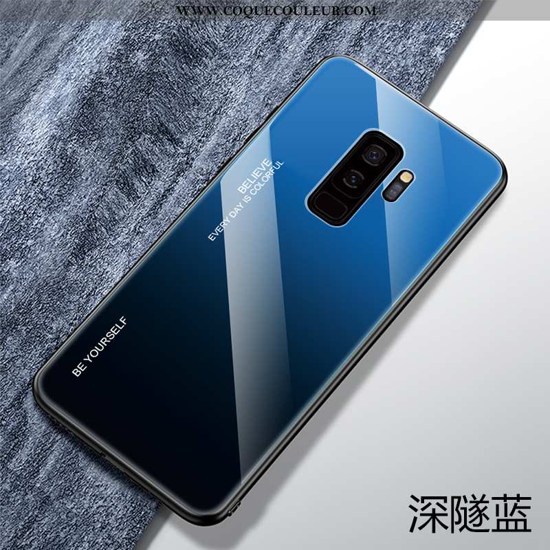 Coque Samsung Galaxy S9+ Légère Incassable Étui, Housse Samsung Galaxy S9+ Fluide Doux Bleu