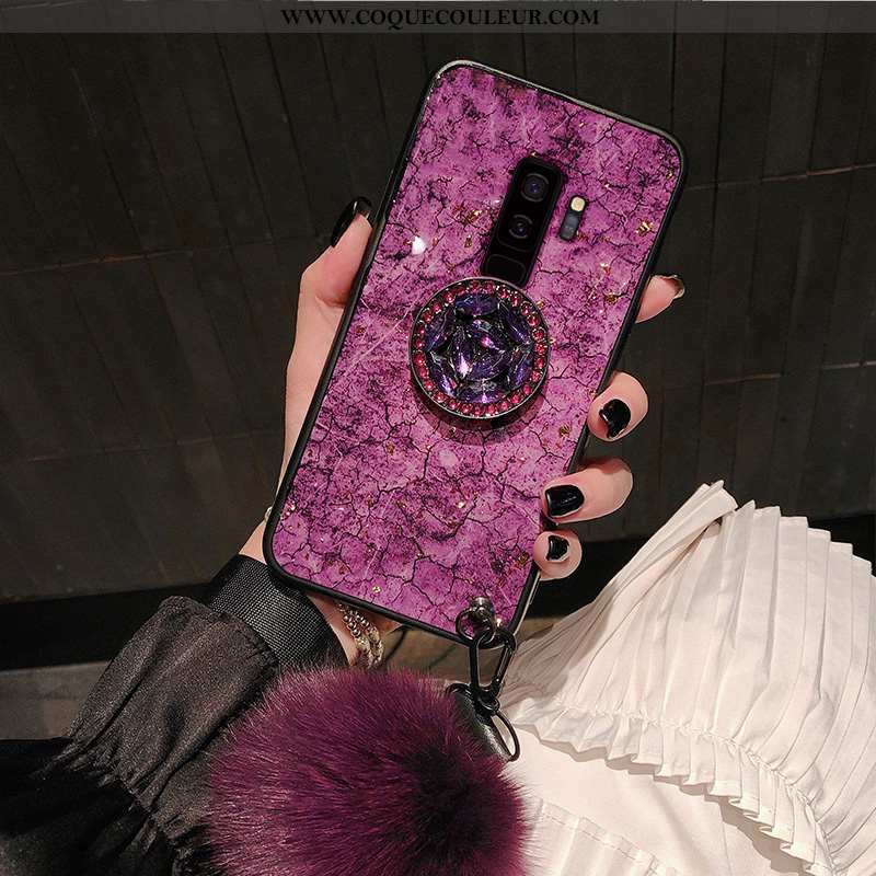 Housse Samsung Galaxy S9+ Mode Étui Coque, Samsung Galaxy S9+ Protection Téléphone Portable Violet
