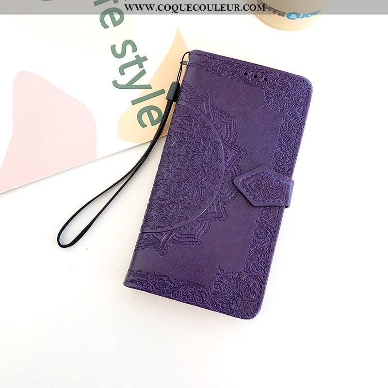 Étui Samsung Galaxy S9+ Gaufrage Carte Étoile, Coque Samsung Galaxy S9+ Portefeuille Clamshell Rose