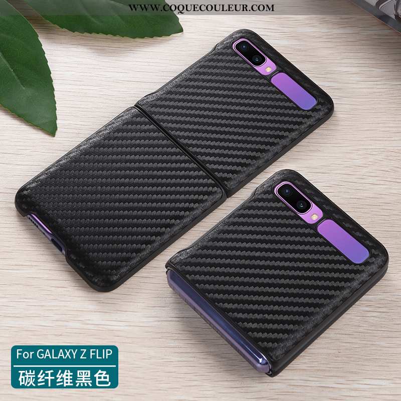 Housse Samsung Z Flip Cuir Véritable Protection Incassable, Étui Samsung Z Flip Ultra Téléphone Port