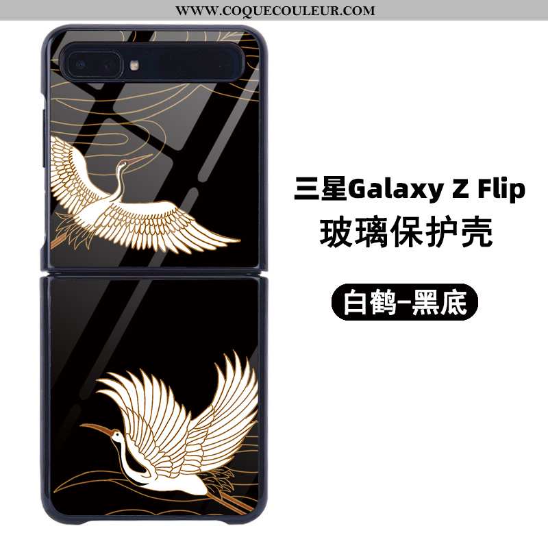 Étui Samsung Z Flip Personnalité Personnalisé, Coque Samsung Z Flip Protection Étoile Jaune