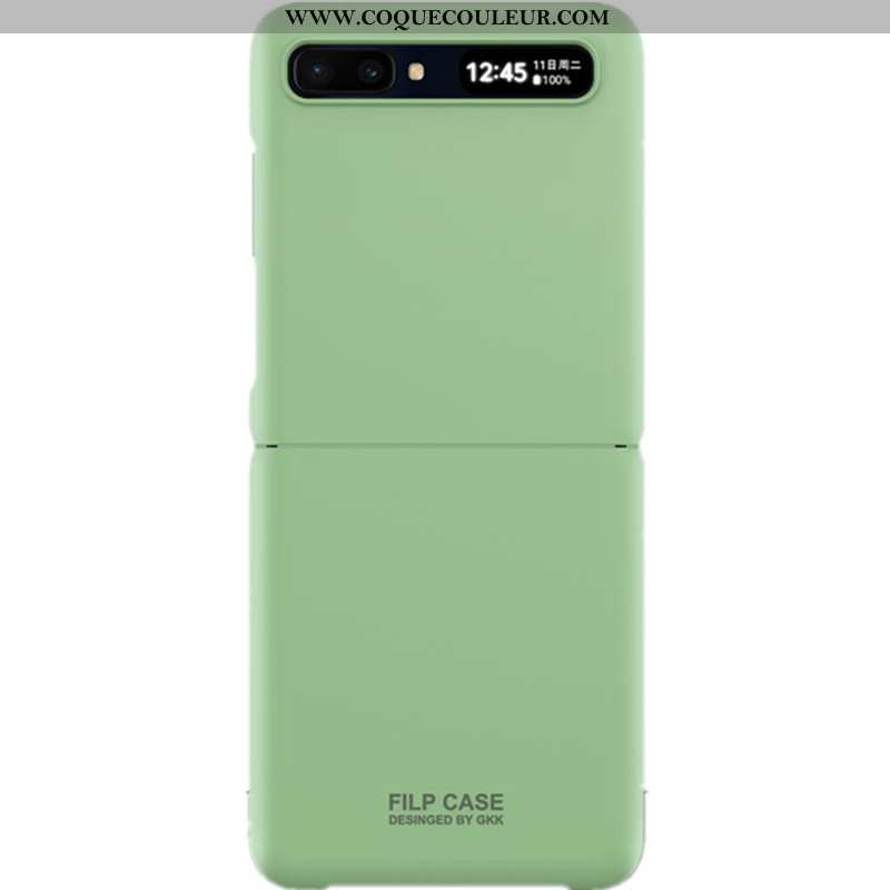 Coque Samsung Z Flip Ultra Difficile Vert, Housse Samsung Z Flip Tendance Étui Verte