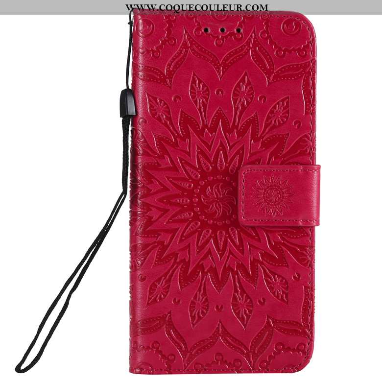 Étui Sony Xperia 1 Ii Créatif Rouge Incassable, Coque Sony Xperia 1 Ii Cuir Clamshell