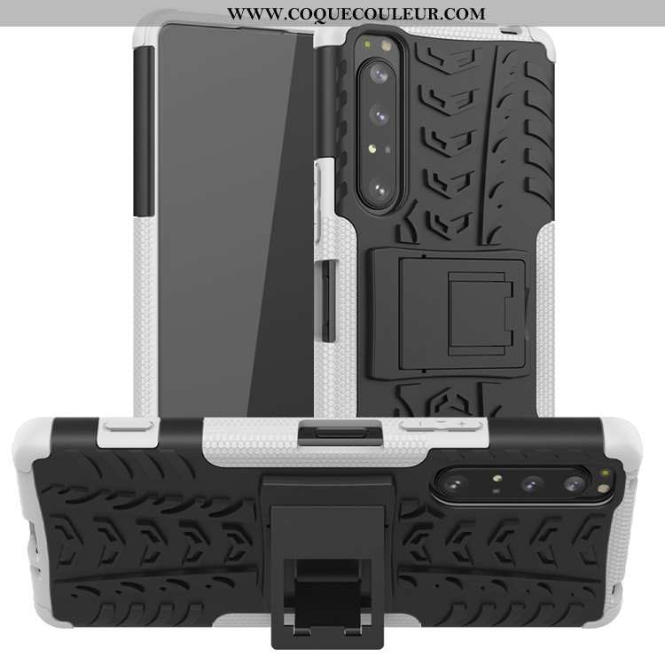 Étui Sony Xperia 1 Ii Protection Coque Noir, Sony Xperia 1 Ii Support Noir