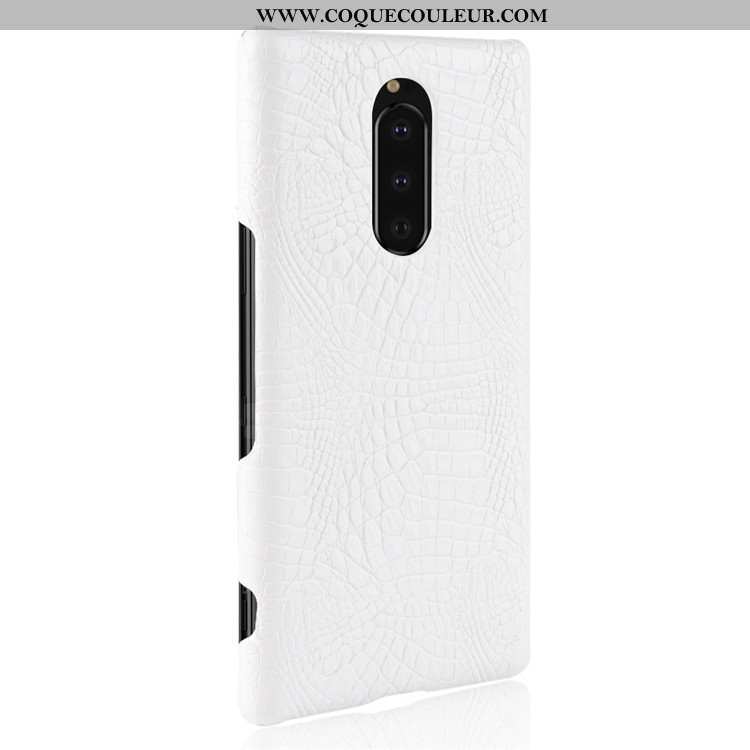 Housse Sony Xperia 1 Modèle Fleurie Bleu Marin Difficile, Étui Sony Xperia 1 Protection Tendance Ble