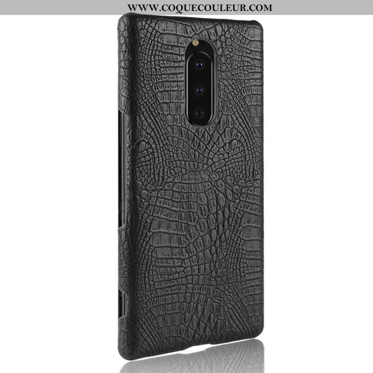 Housse Sony Xperia 1 Modèle Fleurie Bleu Marin Difficile, Étui Sony Xperia 1 Protection Tendance Ble